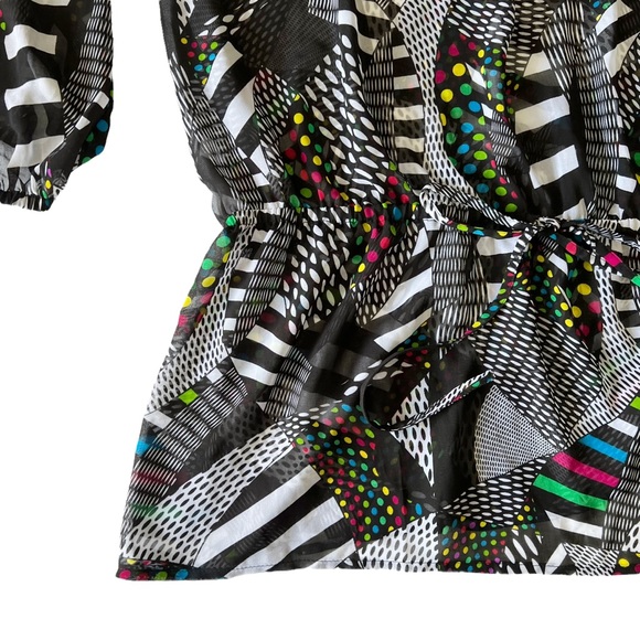 Gottex Silver Sheer Multicolor Geometric Swim Cover | L NWT - Picture 6 of 10